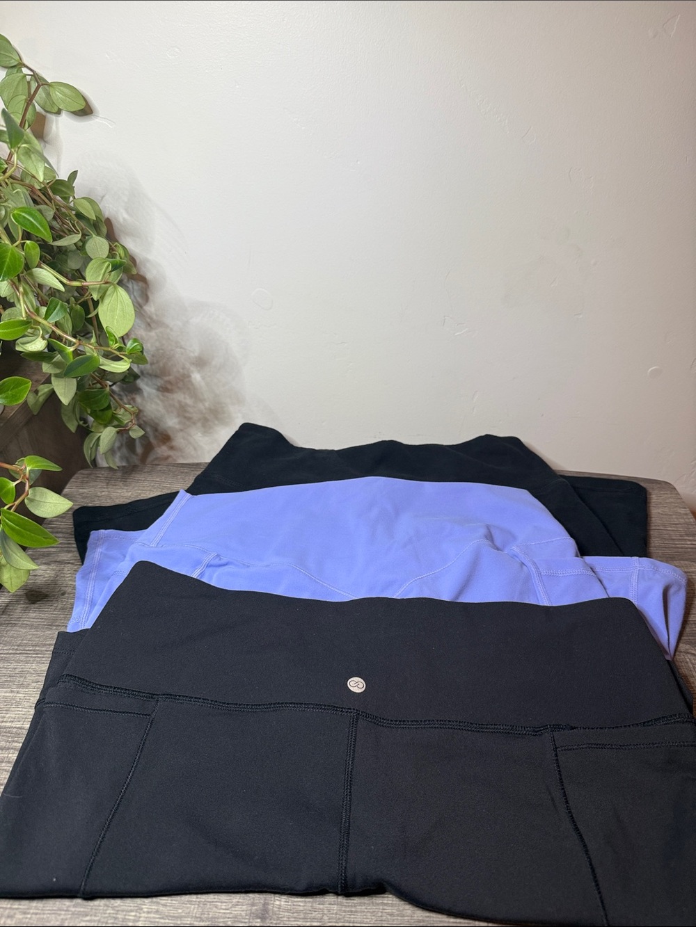 3 Pairs Womens Biker Shorts Lot M L Black Purple Activewear Yoga Gym